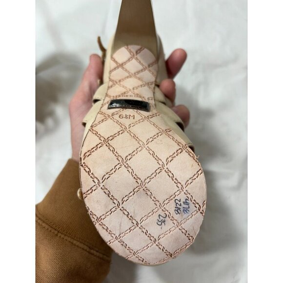 L.A.M.B Gwen Stefani LAMB DAVIN Natural Leather Strappy Pumps Size 6.5 - Picture 14 of 16